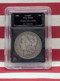 1881-O Morgan Silver Dollar - Slabbed Certified VERY GOOD