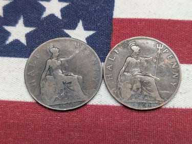 1897 & 1904 Great Britain Half Pennies