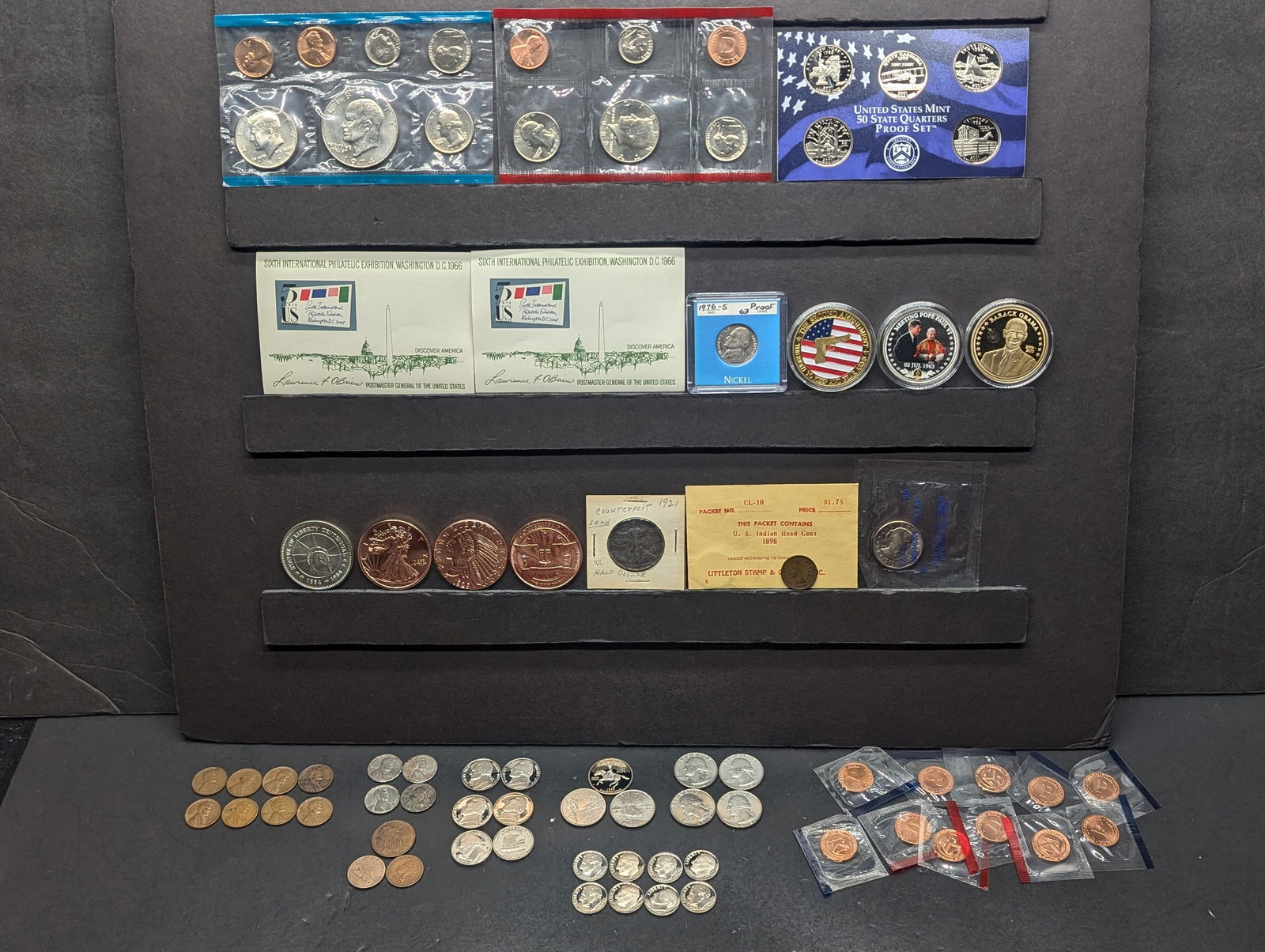 HUGE!! Grab Bag of Various Vintage & Modern U.S. Coins, & Tokens - Including Three 1 Oz. Each .999 (1 of 20)