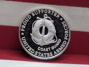 Palms Resort U.S. Armed Forces (Coast Guard) Silver Round , .999 Fine Silver.
