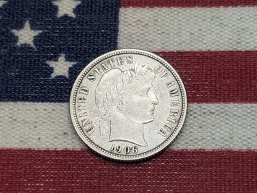 1906 Barber Silver Dime **XF/AU**
