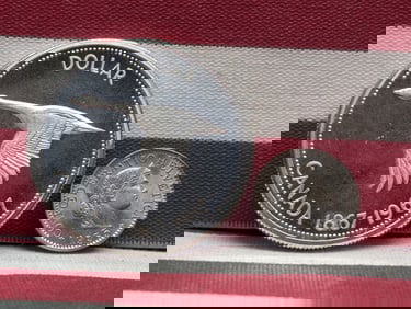 1867-1967 PROOF Canada 80% Silver Dollar & 1955 Switzerland 5 Rappen (2 PCS)