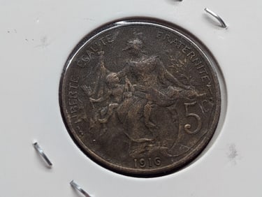 1916 France 5 Centimes