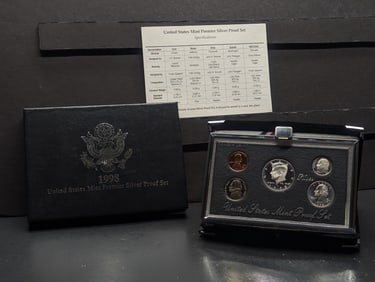 1998-S U.S. Mint Premier Silver Proof Set in OGP w/ COA