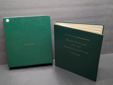 1921-1935 Peace Dollar Littleton Book, Complete, 24 Coins.
