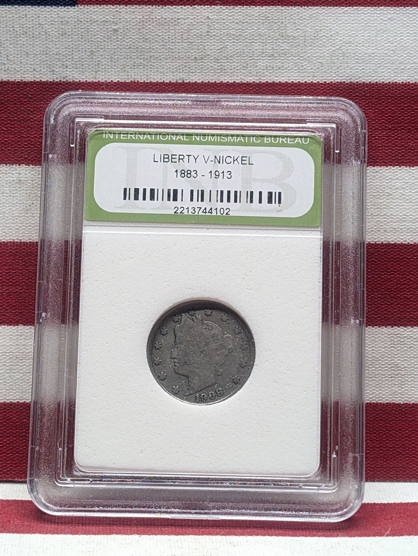 1908 Liberty Head V-Nickel - INB Cert. (1 of 4)