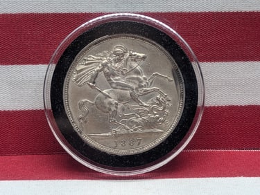 1887 British Crown Coin