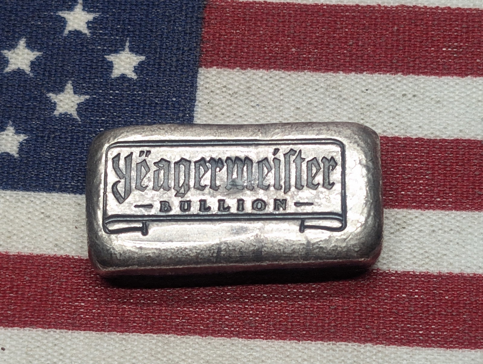 1 Oz. .999+ FINE SILVER Yeagermeister Bullion Designed Art Bar: 1 Oz. .999+ FINE SILVER Yeagermeister Bullion Designed Art Bar