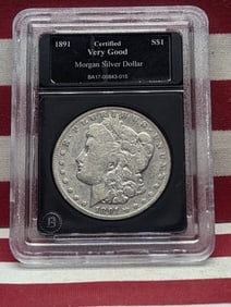1891-O Morgan Silver Dollar - Slabbed Certified VERY GOOD
