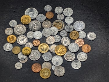 (60) Assorted Foreign Coins