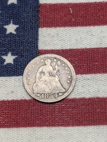 1854 w/ Arrows Seated Liberty Half Dime
