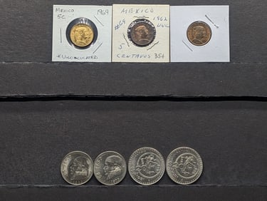 (7) Assorted Mexico Coins