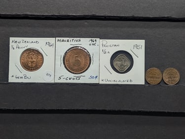 (5) Assorted Foreign Coins