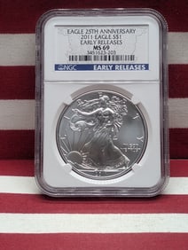 2011 American Silver Eagle - NGC MS69 *Early Release - 25th Anniv.*