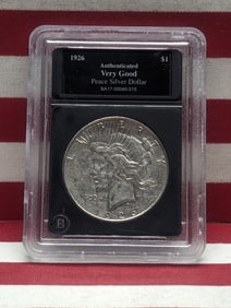 1926-S Peace Silver Dollar - Slabbed Authenticated VERY GOOD