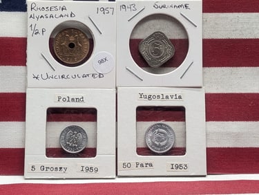 (4) Assorted Foreign Coins