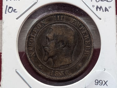 1856 France 10 Centimes