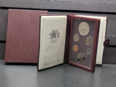 1984-S U.S. Mint Prestige Set in OGP w/ COA - Olympic Coliseum Commem Silver Dollar