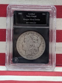 1883 Morgan Silver Dollar - Slabbed Certified VERY GOOD