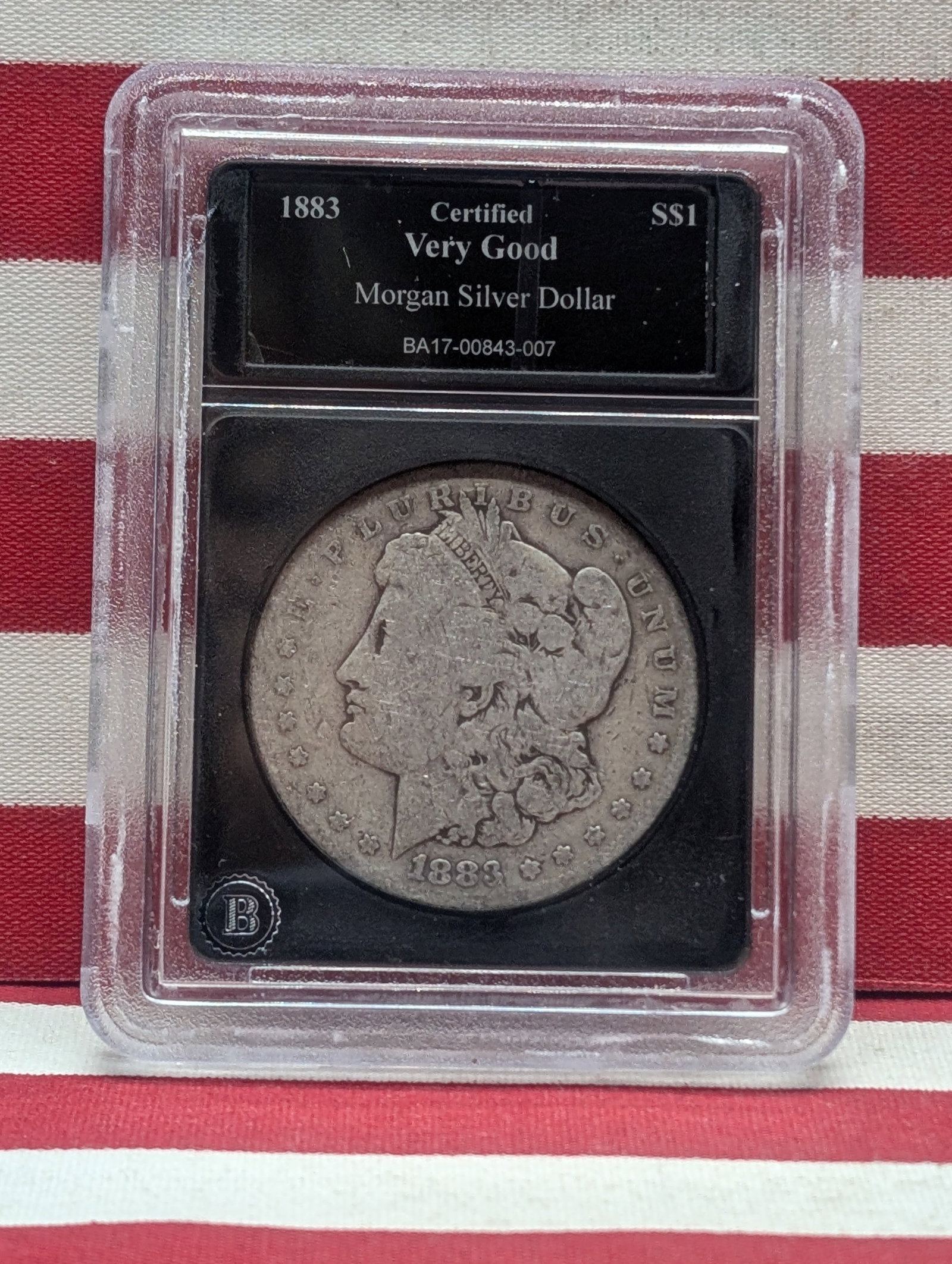1883 Morgan Silver Dollar - Slabbed Certified VERY GOOD: 1883 Morgan Silver Dollar - Slabbed Certified VERY GOOD