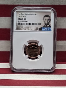2021-D Lincoln Shield Cent - NGC MS68 RD