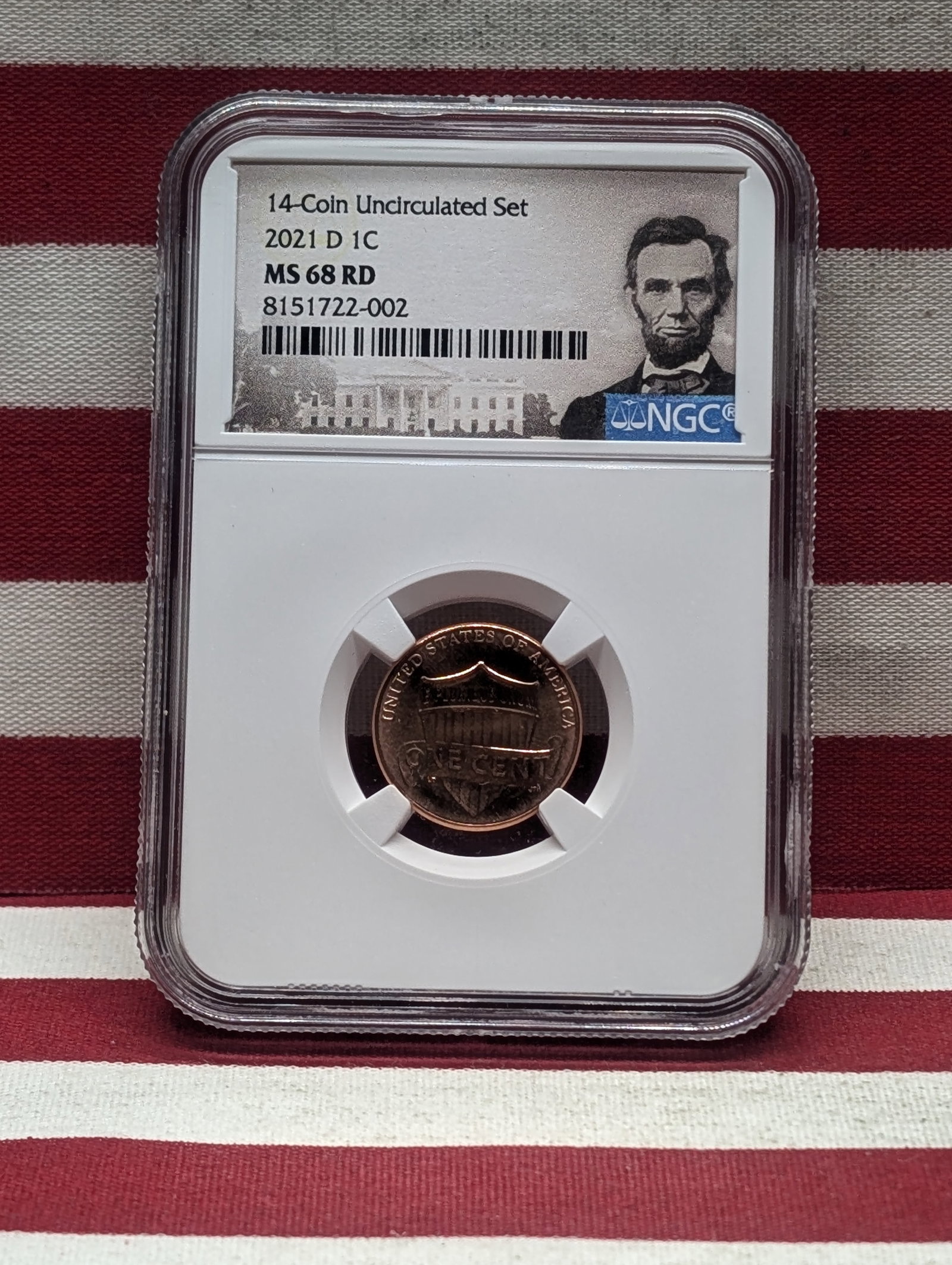 2021-D Lincoln Shield Cent - NGC MS68 RD: 2021-D Lincoln Shield Cent - NGC MS68 RD