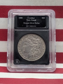 1888 Morgan Silver Dollar - Slabbed Certified VERY GOOD