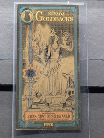 1/200th Troy Oz. 24k PURE GOLD 2023 $5.00 Nevada Goldback