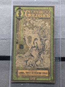 1/1000th Troy Oz. 24k PURE GOLD $1.00 2024 Utah Goldback