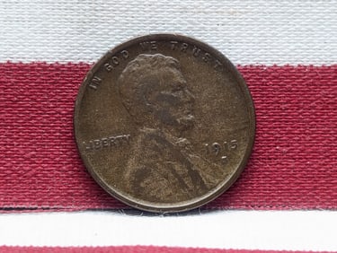 1915-S Lincoln Cent. Fine detail. Semi-Key.