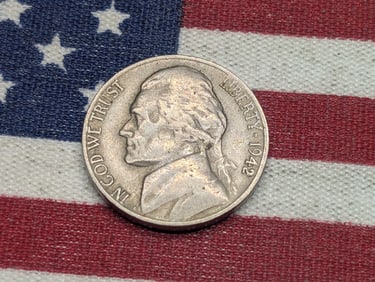**XF** 1942-D/Horizontal-D Jefferson Nickel, Key Date, Books At $175 Coin World
