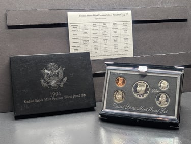 1994-S U.S. Mint Premier Silver Proof Set in OGP w/ COA