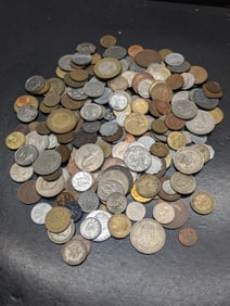 Bag of 2.0 Lbs. of Various Vintage & Modern World Coins