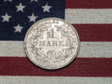 1915 A Germany (Berlin) silver 1 Mark. BU.