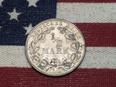 1915 D Germany (Munich) silver Half Mark. BU.