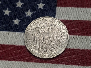 1910 D Germany (Munich) 25 Pfennig. BU. Very scarce.