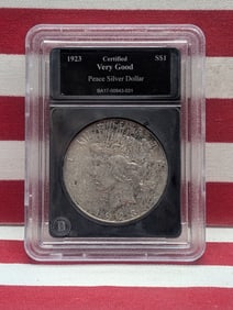 1923-S Peace Silver Dollar - Slabbed Certified VERY GOOD