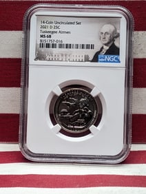 2021-D Tuskegee Airmen Quarter - NGC MS68