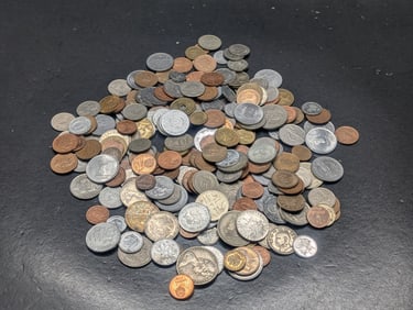Bag of 1.7 Lbs. of Various Vintage & Modern World Coins