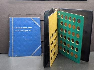 Partial Collection of Lincoln Wheat Cents in 2 Albums (1909-1940)