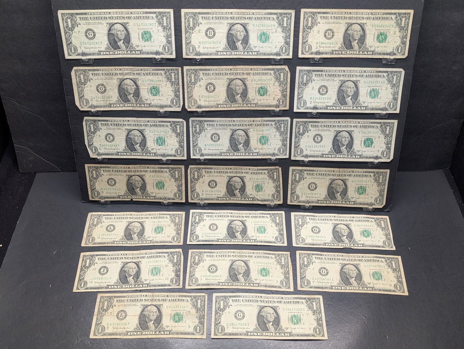 Twenty 1963 B Series $1.00 Joseph W. Barr Notes, Including One Famous Barr Star Note (1 of 7)