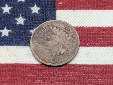 1867 Indian Head Cent, Semi Key Date, Books For $50 At G4 In Coin World