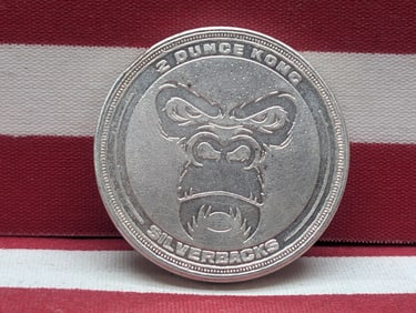 2 Oz. Kong .999 FINE SILVER Silverbacks Designed Round, Deplorables Metals