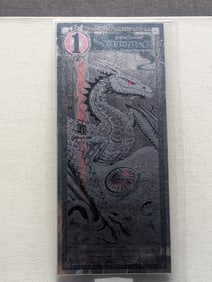 Limited Edition 1/100th Troy Oz. PURE SILVER 2024 Silver Dragons $1.00 Silverback - AWESOME PIECE!!