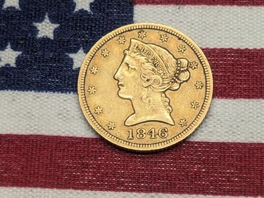 1846 Liberty Head $5.00 GOLD Half Eagle **XF**