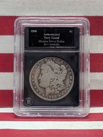 1900-O Morgan Silver Dollar - Slabbed Authenticated VERY GOOD