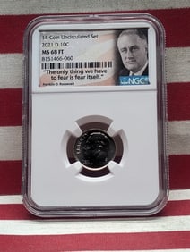 2021-D Roosevelt Dime - NGC MS68 FT