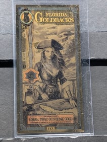 1/200th Troy Oz. 24k PURE GOLD 2025 $5.00 Florida Goldback