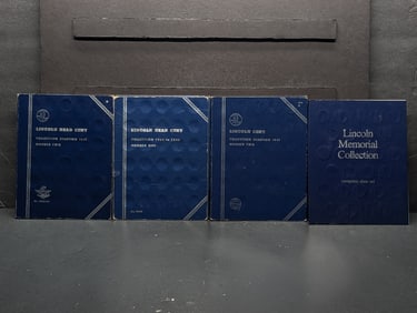 Partial Collection of Lincoln Cents in 4 Albums (1909-1982)