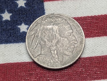 1936-D Indian Head Buffalo Nickel